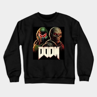 Doom Guy and Demon Crewneck Sweatshirt